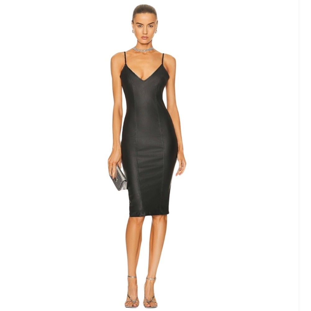 Retrofete Aiden Coated Denim Midi Dress
